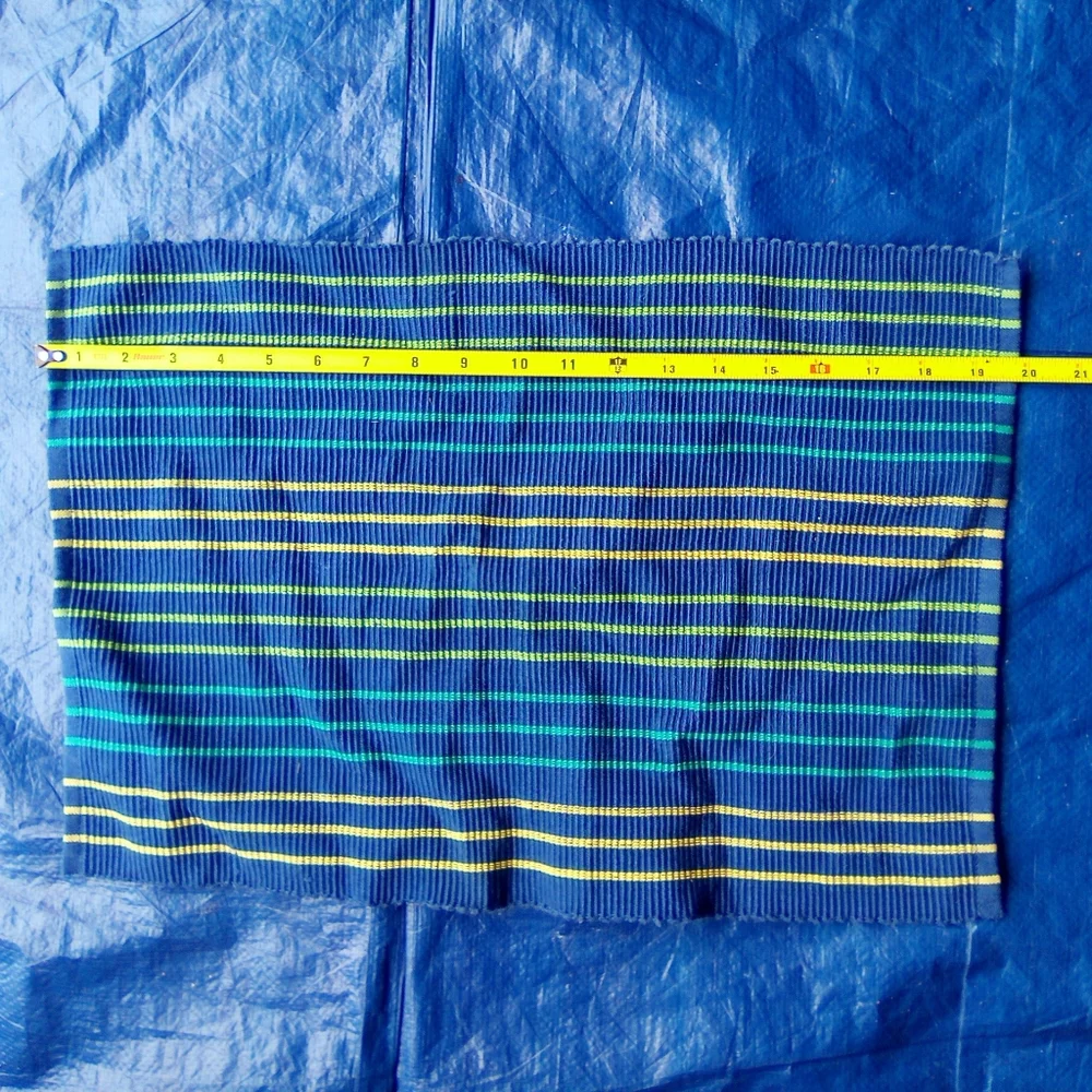 Striped Blue and Yellow Hand Towel